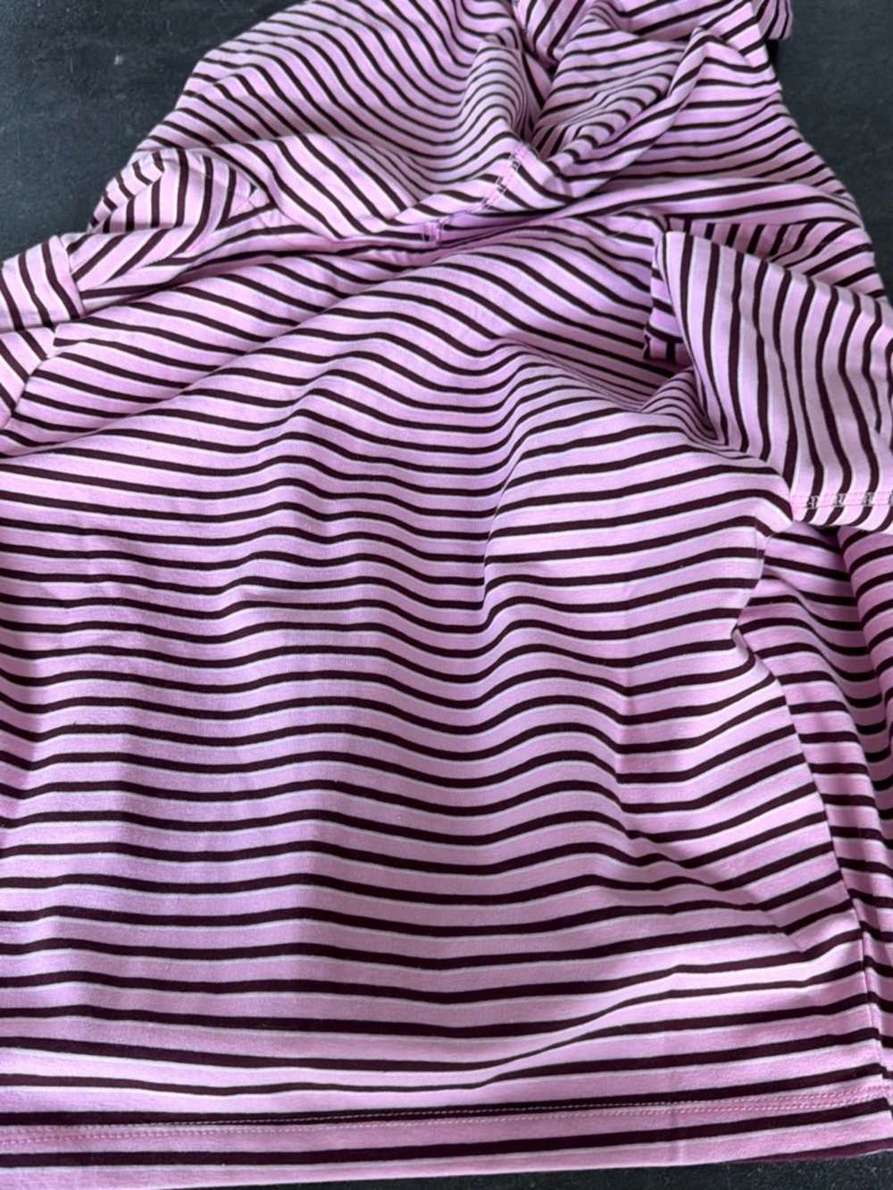 PINK Victoria's Secret Lavender and Black Striped A-Line Skirt